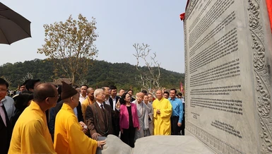 Tổng Bí thư Nguyễn Phú Trọng thăm Khu di tích danh thắng Yên Tử, Quảng Ninh (tháng 4-2022) - Ảnh: TTXVN