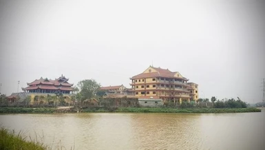 Không gian chùa Long Hưng - nơi đặt văn phòng của Trung tâm