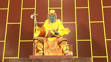 Tượng Giám trai sứ giả tại trai đường chùa Phổ Quang