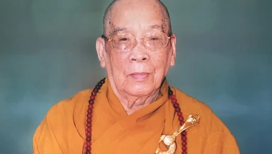 Trưởng lão Hòa thượng Thích Hiển Tu, đại thọ 104 tuổi với 83 hạ lạp - Ảnh: Đăng Huy