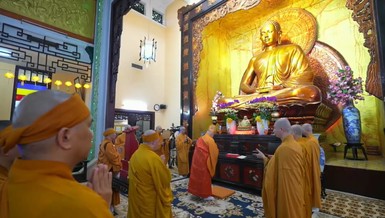 [TRỰC TIẾP] Lễ thỉnh Giác linh Trưởng lão Hòa thượng Thích Hiển Tu triều Phật, yết Tổ