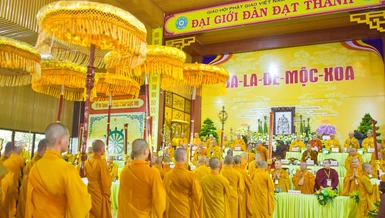 Đại giới đàn Đạt Thanh trang nghiêm khai mạc vào sáng nay, 26-4 tại chùa Tỉnh Hội