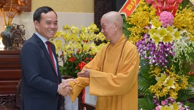 [Video] Phái đoàn lãnh đạo Chính phủ thăm Đức Pháp chủ và chư vị giáo phẩm GHPGVN