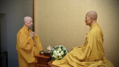 [Video] Đại lão Hòa thượng Thích Trí Quảng đảnh lễ xá-lợi Bồ-tát Thích Quảng Đức