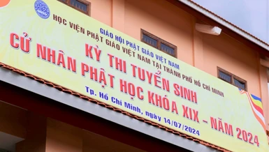 Kết quả kỳ thi tuyển sinh cử nhân Phật học khóa XIX (2024) Học viện Phật giáo VN tại TP.HCM