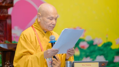 Trưởng lão Hòa thượng Thích Thiện Nhơn làm Trưởng ban Ban Chỉ đạo Trung ương Đại hội đại biểu Phật giáo cấp tỉnh, thành phố nhiệm kỳ 2026-2031 - Ảnh: Đăng Huy