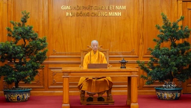 Đại lão Hòa thượng Thích Trí Quảng, Pháp chủ Giáo hội Phật giáo Việt Nam - Ảnh: Nguyện Truyền/BGN