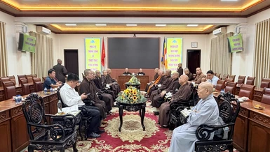 Quang cảnh buổi họp của Ban Thường trực Ban Trị sự GHGPGVN TP.Huế, sáng 12-9-2026 - Ảnh: Quảng Điền