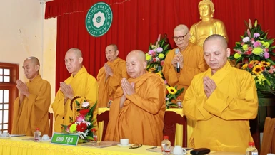 Hội nghị tổng kết năm 2025 của Ban Trị sự GHPGVN tỉnh Đắk Lắk diễn ra tại chùa Sắc tứ Khải Đoan