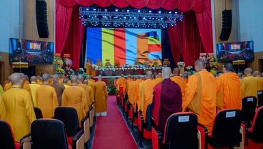 Phiên trù bị Đại hội đại biểu Phật giáo tỉnh An Giang lần thứ I, nhiệm kỳ 2026-2031 - Ảnh: Nguyện Truyền/BGN