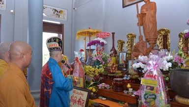 Lễ húy kỵ lần thứ 50 Đại lão Hòa thượng Thích Đạt Thanh (1877-1973), Pháp chủ Giáo hội Tăng-già Nam Việt được tổ chức vào sáng ngày 3-2 tại tổ đình Long Quang (H.Hóc Môn)