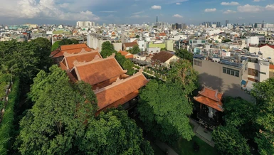 Không gian xanh của Quảng Hương Già Lam giữa lòng thành phố - Ảnh: Phong Dinh