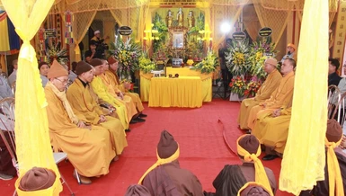 Quang cảnh lễ truy niệm cố Ni trưởng Thích Đàm Niệm