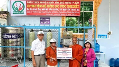Bàn giao hệ thống máy lọc nước tinh khiết cho cộng đồng