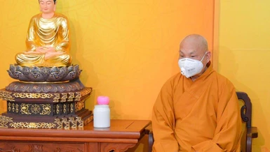 Hòa thượng Thích Thiện Nhơn, Chủ tịch Hội đồng Trị sự GHPGVN - Ảnh: Đăng Huy