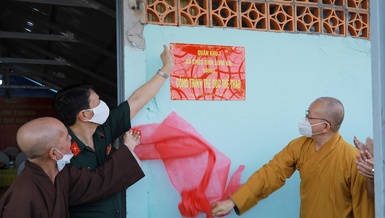 Công trình thể dục thể thao chùa Kim Cang khánh thành sau hơn 3 tháng thi công xây dựng