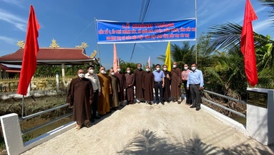Ban Trị sự GHPGVN tỉnh Bến Tre khánh thành 3 cầu nông thôn