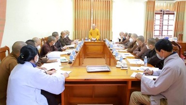 Hòa thượng Thích Bảo Nghiêm chủ trì hội nghị