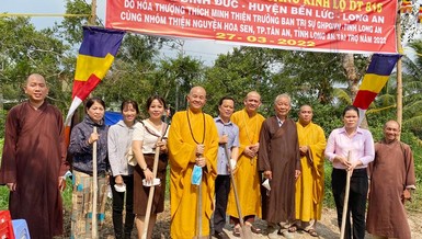 Ban Trị sự GHPGVN tỉnh khởi công xây dựng cầu Kênh Ngang 