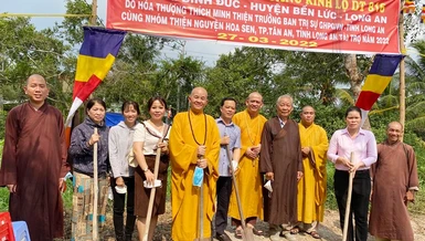 Ban Trị sự GHPGVN tỉnh khởi công xây dựng cầu Kênh Ngang 