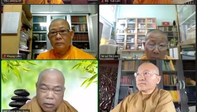 chư tôn đức tham dự phiên họp trực tuyến chiều nay. 