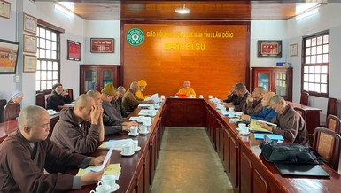 Ban Trị sự GHPGVN tỉnh họp thảo luận công tác tổ chức đại hội