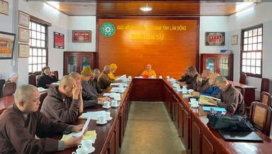 Ban Trị sự GHPGVN tỉnh họp thảo luận công tác tổ chức đại hội