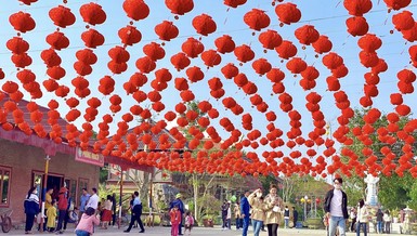 Một góc chùa Chí Linh ngày mồng 2 Tết Quý Mão