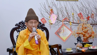 Trưởng lão Hòa thượng Phó Pháp chủ ban đạo từ nhân Tết Quý Mão