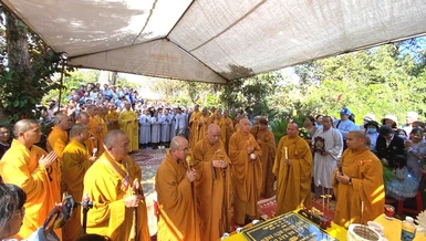  Lễ đặt đá xây dựng ngôi đại hùng bảo điện chùa Phước Điền, H.Chư Sê