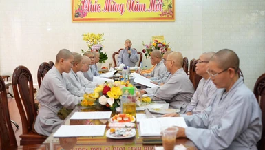 Chư Ni Ban Tổ chức Đại lễ tưởng niệm họp rà soát công tác tổ chức