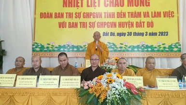 Ban Thường trực Ban Trị sự tỉnh gặp gỡ Ban Trị sự H.Đất Đỏ