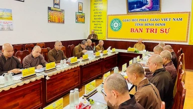 Bình Định: Ban Thường trực Ban Trị sự Phật giáo tỉnh họp chuẩn bị Phật đản Phật lịch 2567