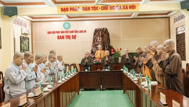 Long An: Ban Hoằng pháp GHPGVN tỉnh triển khai và thống nhất nhiều hoạt động Phật sự