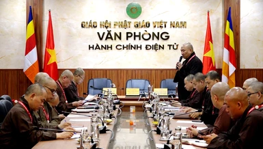Buổi họp của chư tôn đức Văn phòng II TƯGH tại thiền viện Quảng Đức