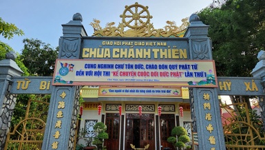 Chùa Chánh Thiên - nơi tổ chức hội thi "Kể chuyện cuộc đời Đức Phật"