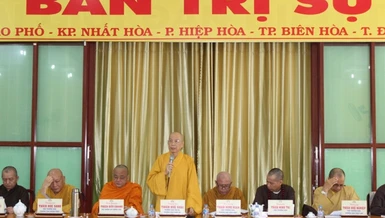 Ban Trị sự Phật giáo tỉnh họp mở rộng về tổ chức Phật đản, An cư kiết hạ