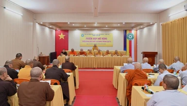 Ban Thường trực Ban Trị sự GHPGVN tỉnh đã tổ chức phiên họp mở rộng toàn Ban Trị sự