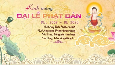 Kính mừng Phật đản Phật lịch 2567 - Thiết kế: Phước Toàn