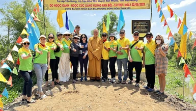 Hội từ thiện chùa Tường Nguyên khánh thành cầu Tường Nguyên 473 tại xã Tân Hoà Tây