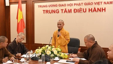 Hòa thượng Thích Thanh Điện, Trưởng ban Tổ chức chủ trì buổi họp báo