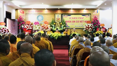 Trường hạ Ban Trị sự GHPGVN tỉnh tại chùa Trình Yên Tử khai pháp khóa an cư kết hạ