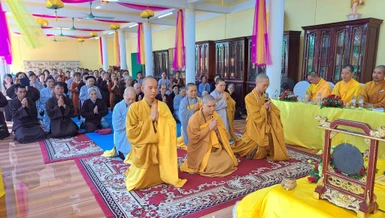 Lễ khai pháp khóa An cư kiết hạ Phật lịch 2567 tại chùa Đống Lân