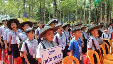 Phân ban Gia đình Phật tử tỉnh tổ chức khai mạc hội trại Lục Hòa X 