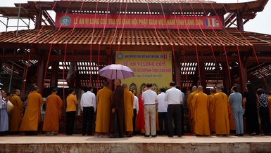 Lễ sái tịnh, trì chú an vị long cốt tòa giảng đường thứ nhất Trụ sở Ban Trị sự GHPGVN tỉnh Lạng Sơn