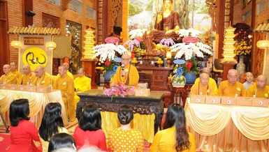 Trưởng lão Hòa thượng Thích Như Tín ban đạo về hạnh hiếu tại tịnh viện Pháp Hạnh, H.Củ Chi