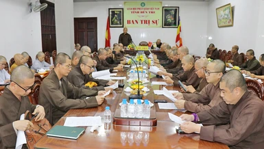  Ban Trị sự GHPGVN tỉnh họp báo cáo hoạt động Phật sự Quý III và triển khai chương trình Phật sự những tháng cuối năm 2023