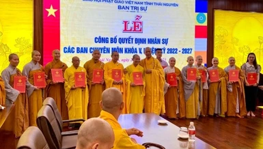 Ra mắt nhân sự các ban chuyên môn trực thuộc Ban Trị sự GHPGVN tỉnh