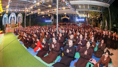 Đạo tràng chùa Tân Hải kỷ niệm ngày vía Bồ-tát Quán Thế Âm xuất gia