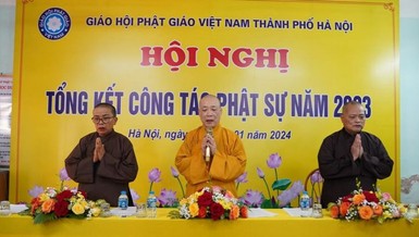 Hội nghị tổng kết hoạt động Phật sự năm 2023, triển khai chương trình hoạt động Phật sự năm 2024